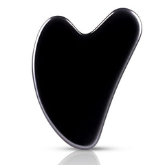 FUIYOOCEN gua sha de obsidiana para rostro en forma de corazón mejora el contorno.