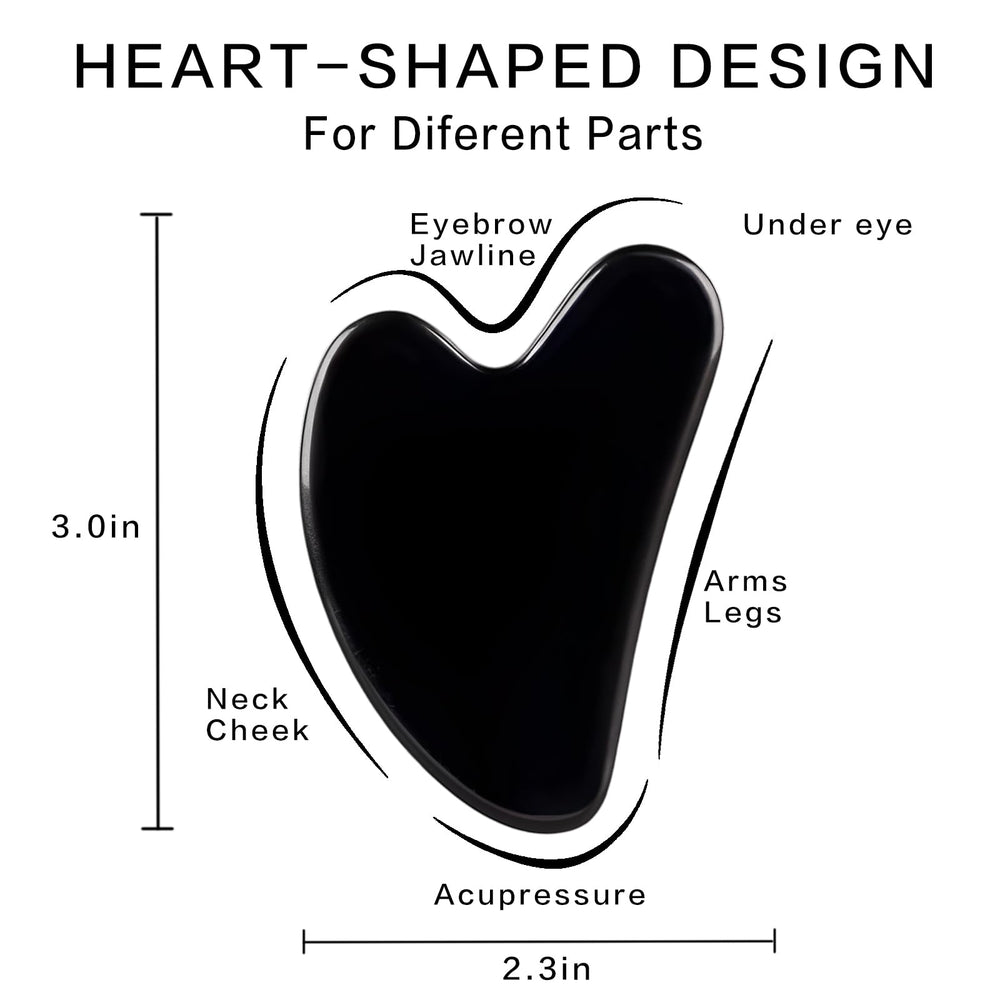 FUIYOOCEN gua sha de obsidiana para contorno mandibular define la línea de la mandíbula.