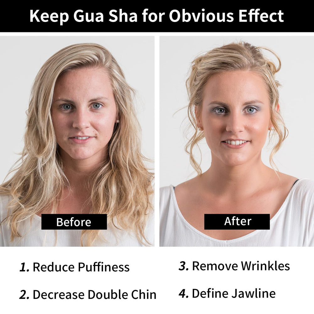FUIYOOCEN gua sha de obsidiana favorece masaje facial suave y relajante.