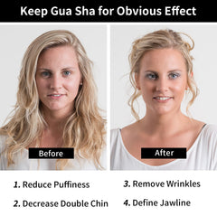 FUIYOOCEN gua sha de obsidiana favorece masaje facial suave y relajante.