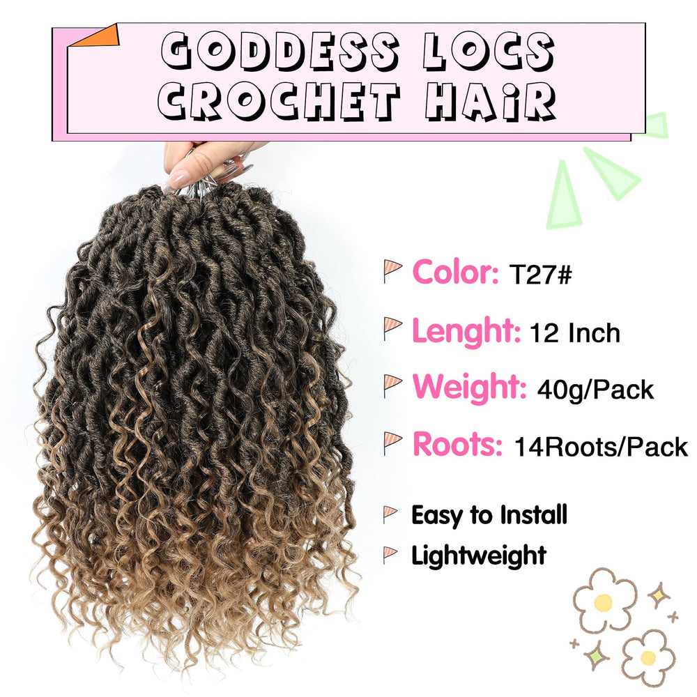 Fulcrum Goddess Locs 12in curly-ends close-up shows soft, lightweight texture.