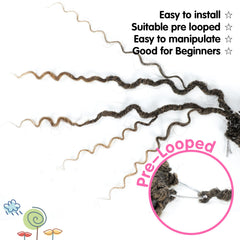 Fulcrum Goddess Locs 12in pre-looped strands simplify installation.