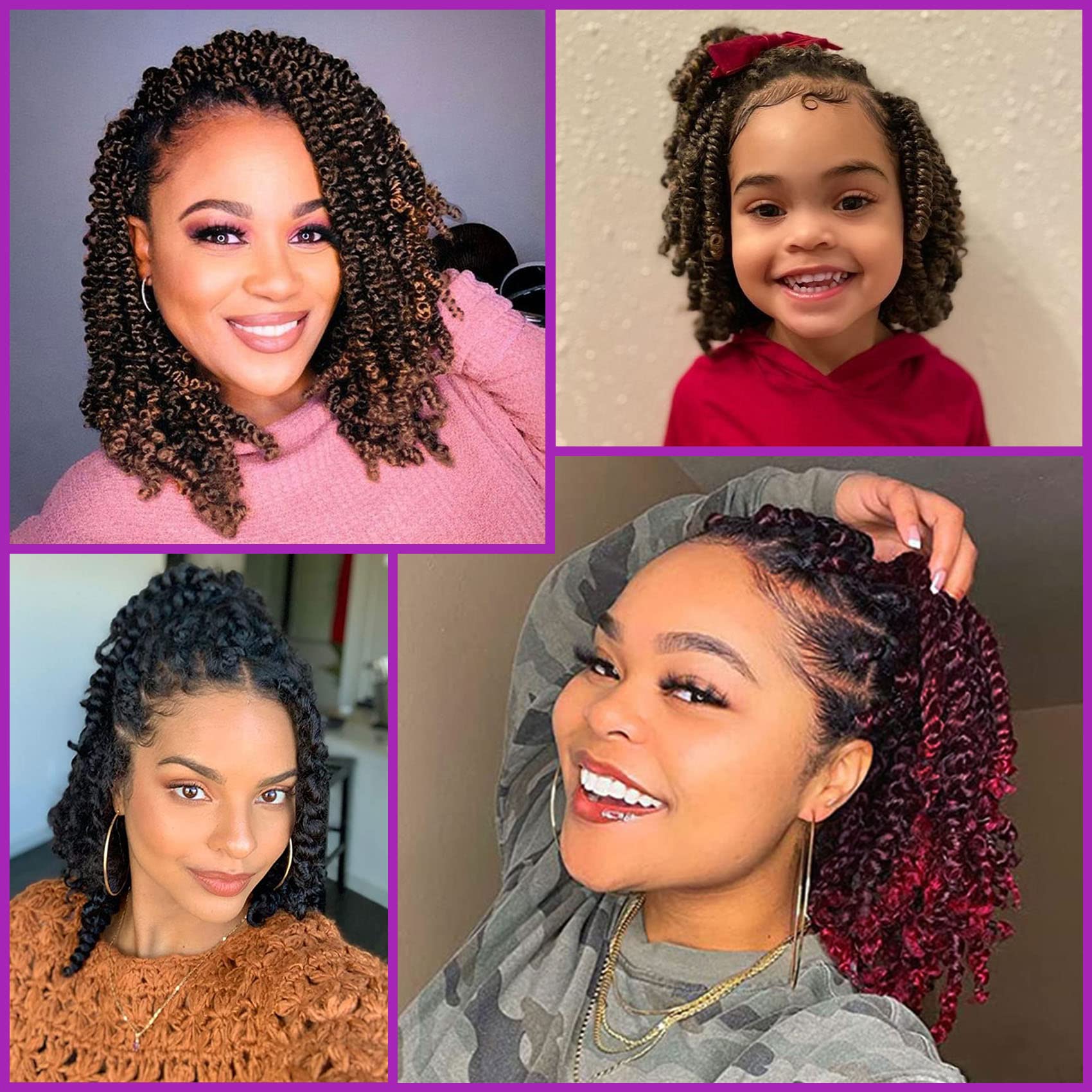 Fulcrum Passion Twist 8inch outdoor-swim suitable crochet hair.