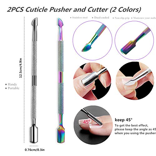 FULINJOY cuticle cutter side removes leftover skin or glue with control.