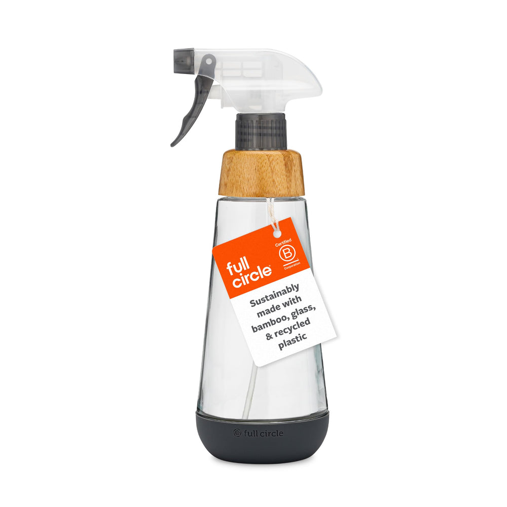 Full Circle Bottle Service overview: 16oz glass spray bottle for versatile cleaning