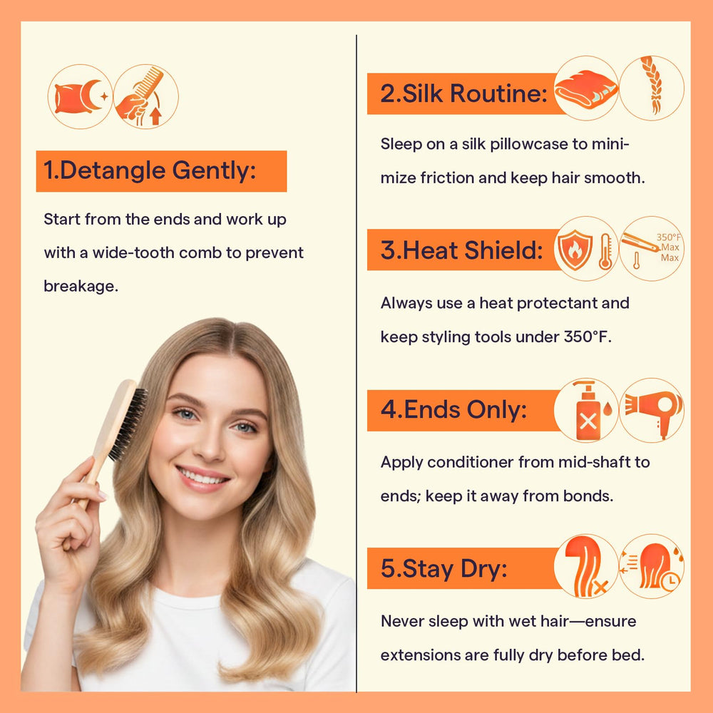 Full Shine natural appearance with invisible keratin tip for subtle, undetectable wear.
