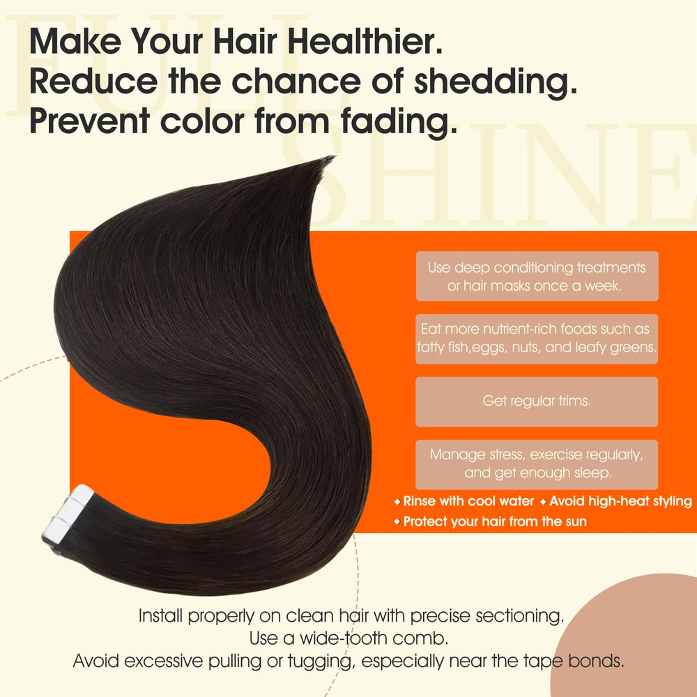 Full Shine seamless skin weft providing discreet volume