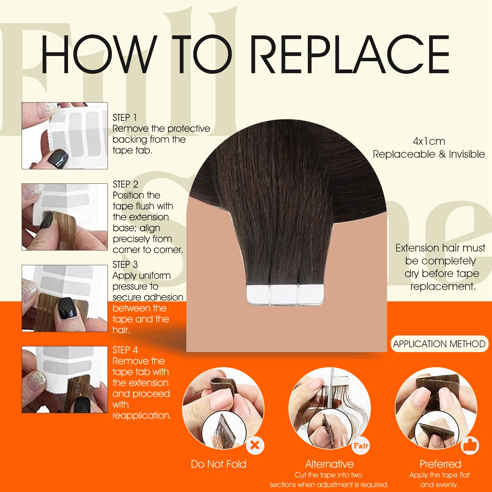 Full Shine tapes support re-tapping for lasting wear.