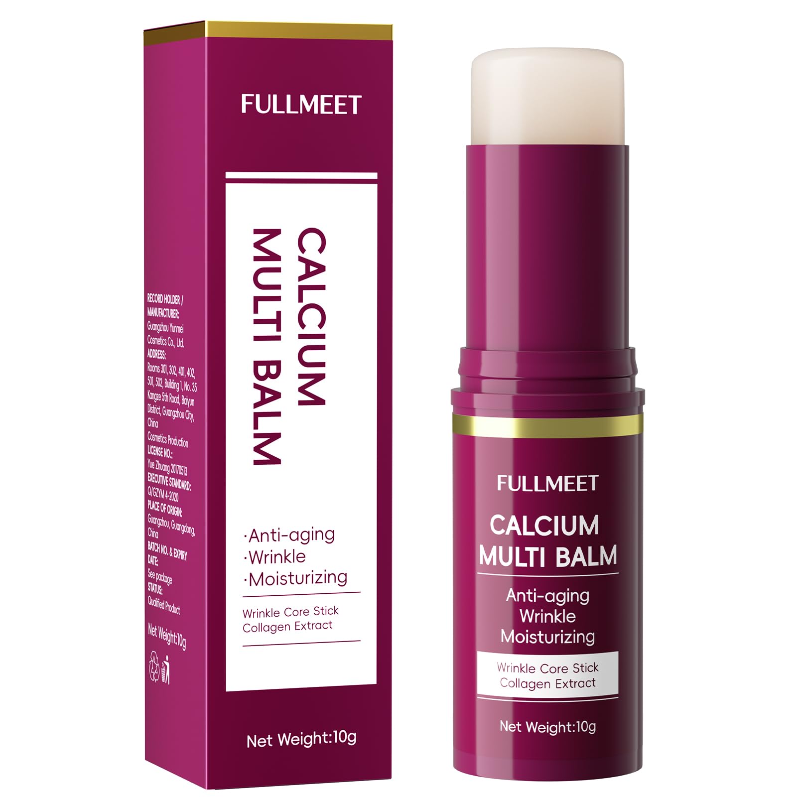 FullMeet calcio volumen multi-balm frente, empaque atractivo para cuidado diario