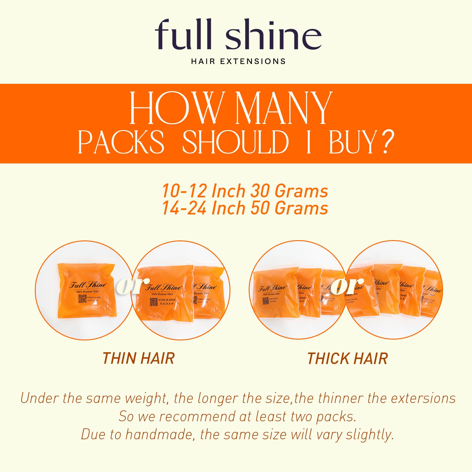 Full Shine 18 inch lightweight tape tabs for gentle wear