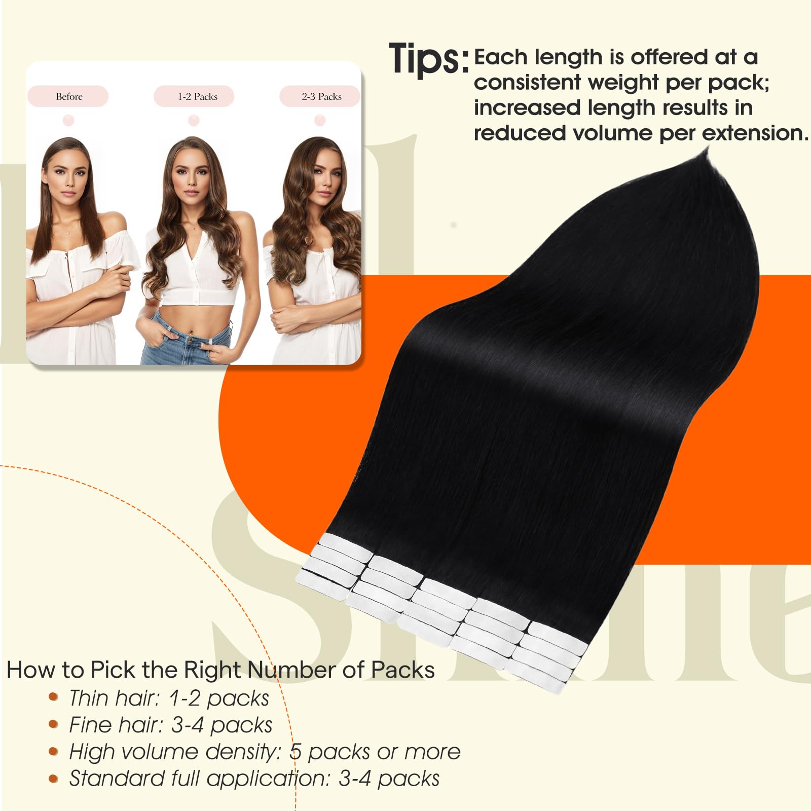 Full Shine tape-in extensions Color 1 Jet Black blend naturally for a seamless salon-worthy finish.