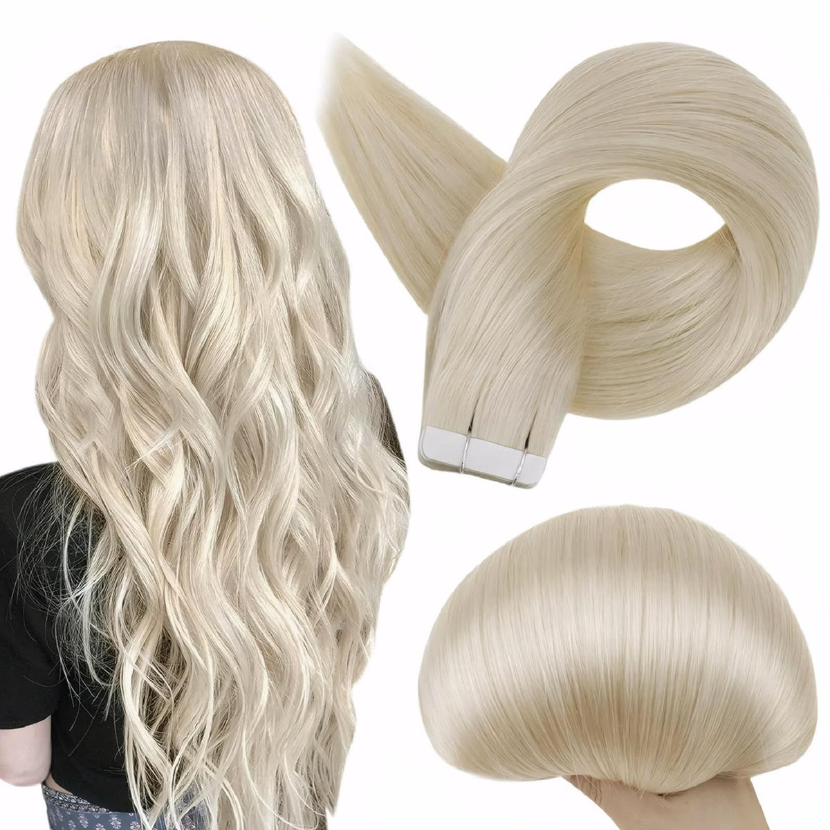 Full Shine tape-in extensions packaging for easy, mess-free application.