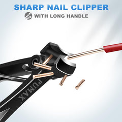 FUMAX curved-blade clippers align with nail curves for smooth cuts.