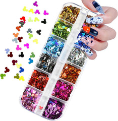 FUMIHIT destellos uñas 12 colores para diseño brillante