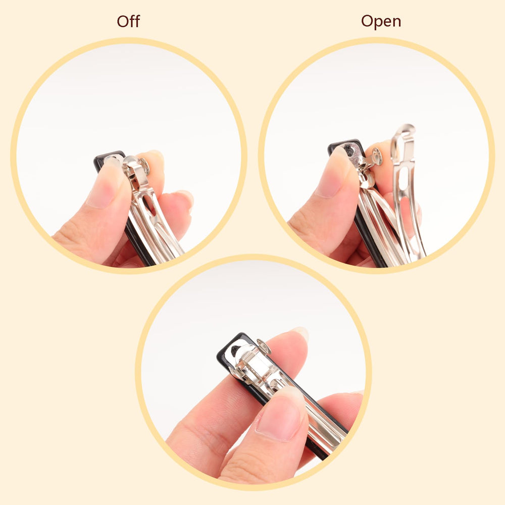 Fumwase turtle shell clip in light tortoiseshell keeps hair neat during activities.