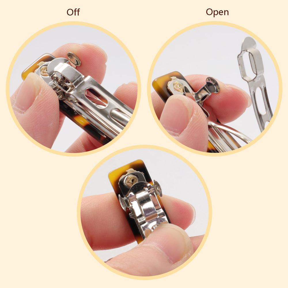 Fumwase white shell clip offers a clean, chic finish