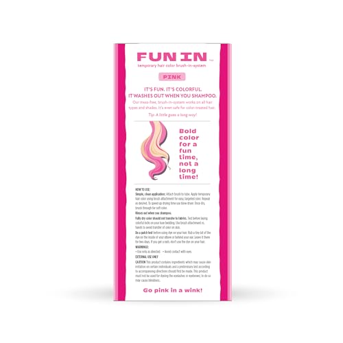 Fun In by Sun In temporary hair color tube shown for quick styling.