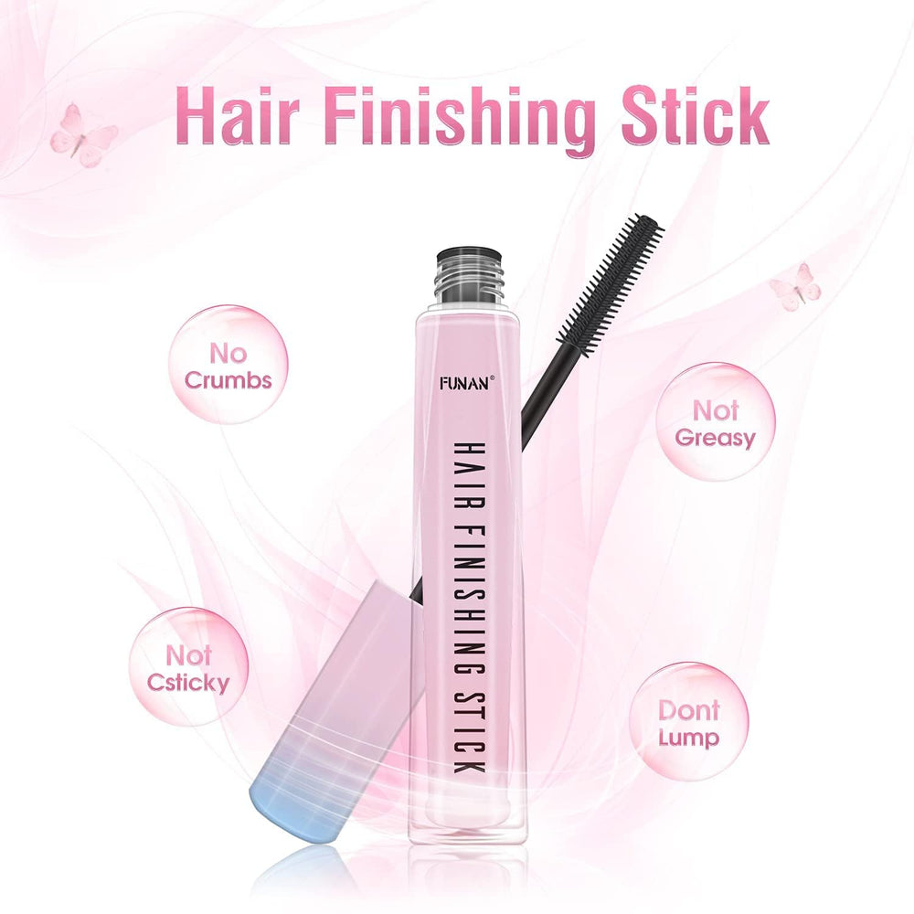 Funan Hair Feel Finishing Stick applying on bangs for quick control.