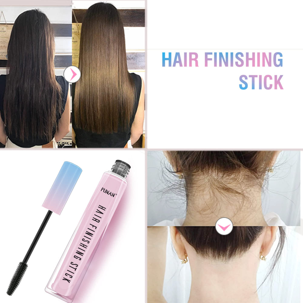 FUNAN Hair Finishing Stick 2-Pack smooths flyaways for a tidy look.