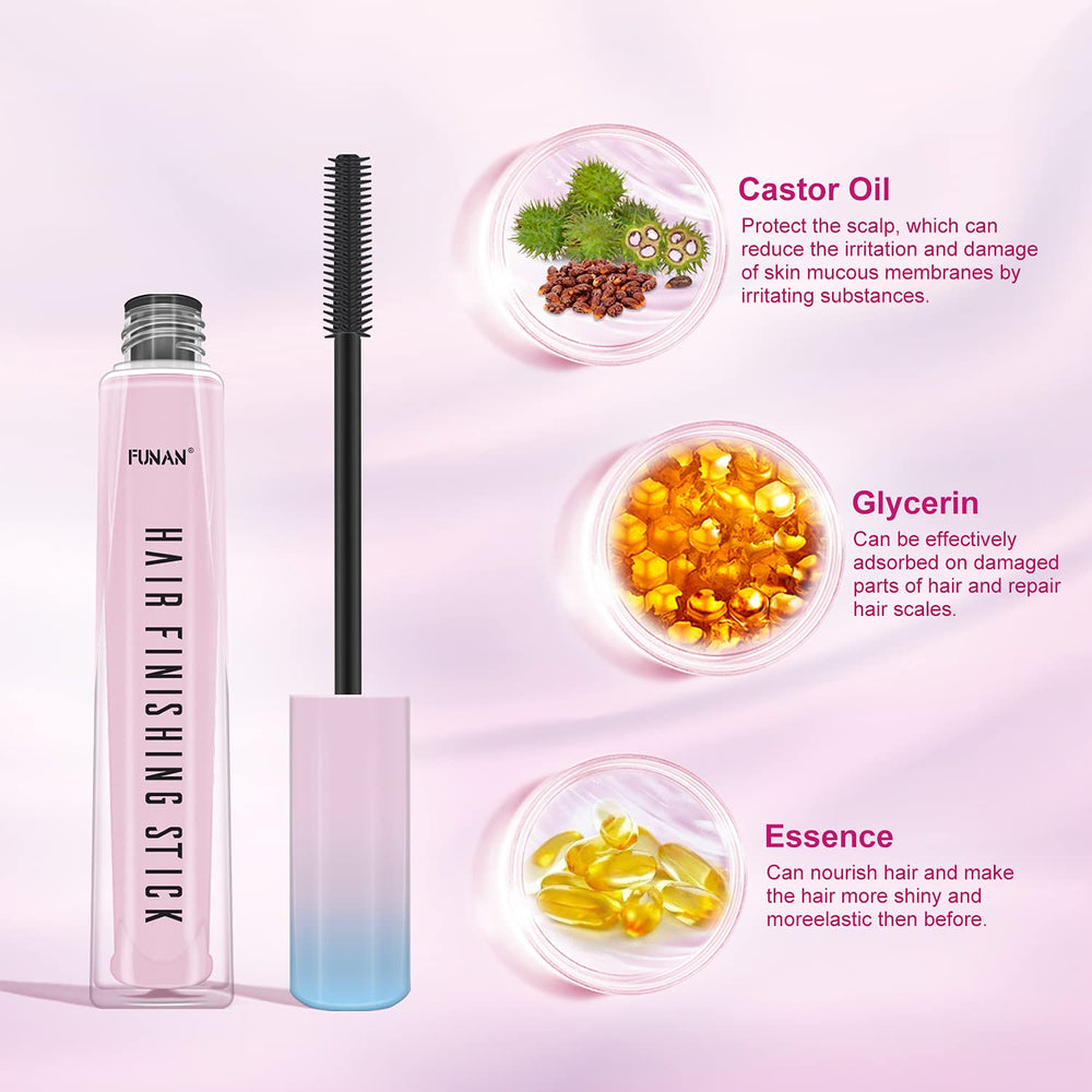 FUNAN Hair Finishing Stick glides over long, short, and curly hair.