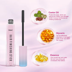 FUNAN Hair Finishing Stick glides over long, short, and curly hair.