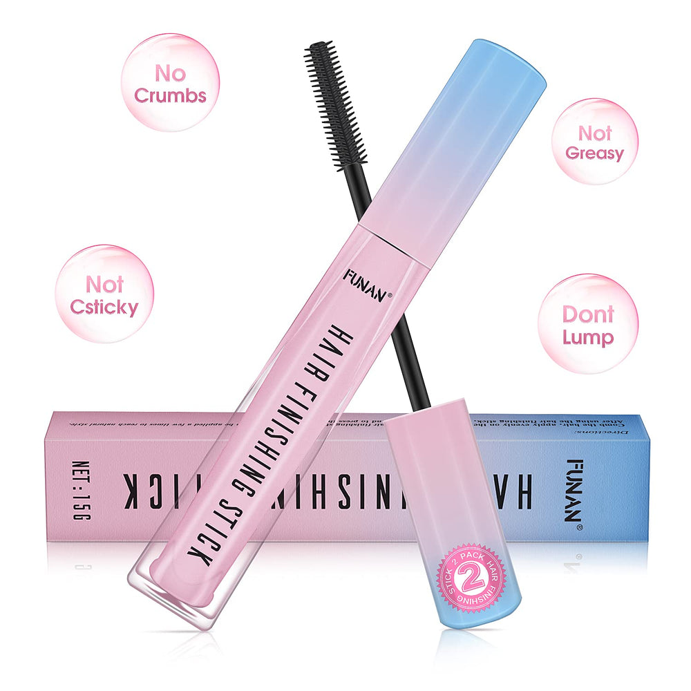 FUNAN Hair Finishing Stick 2-Pack mascara-style design for easy touch-ups.
