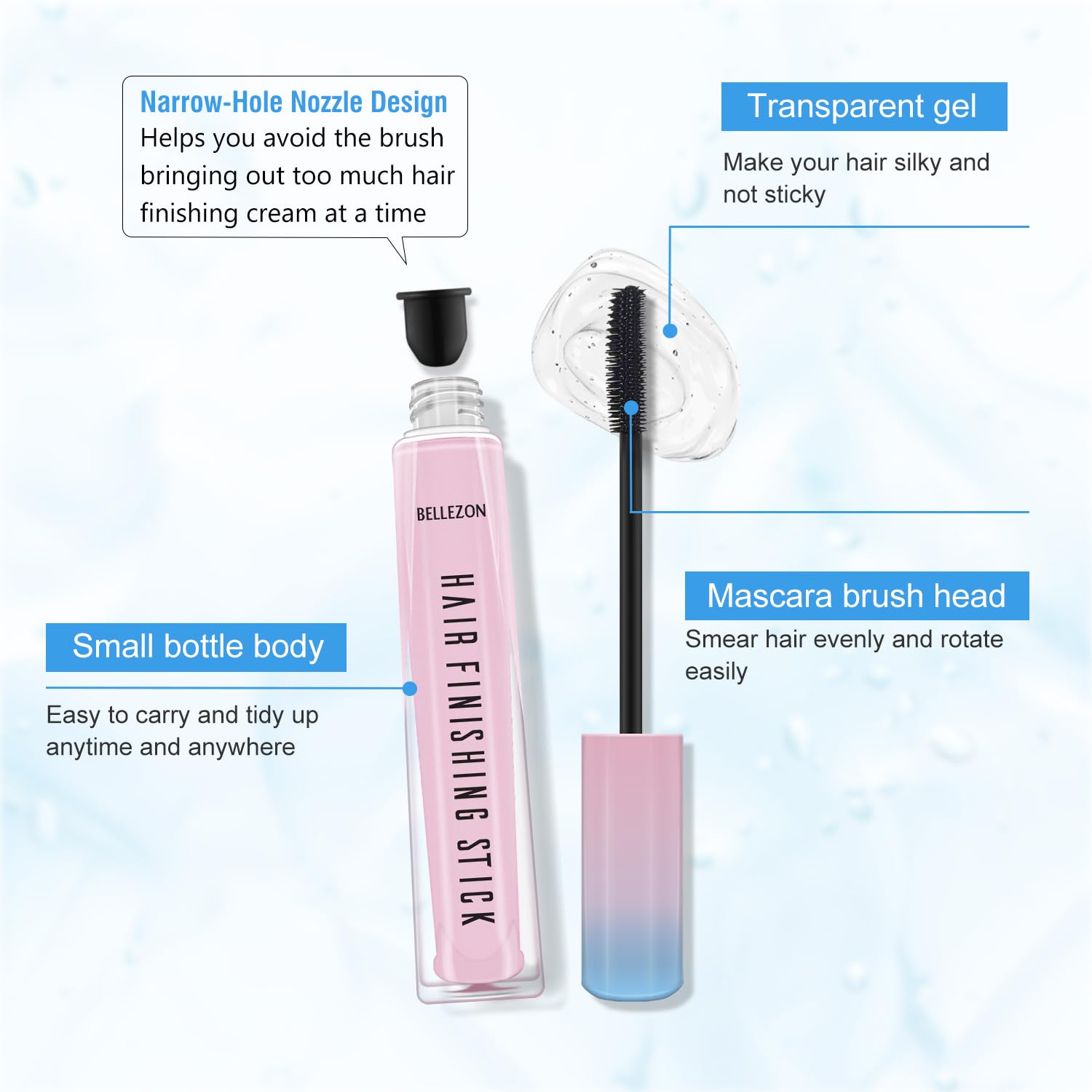 FUNAN Barra de acabado para cabello rizado, reduce enredos y resequedad.