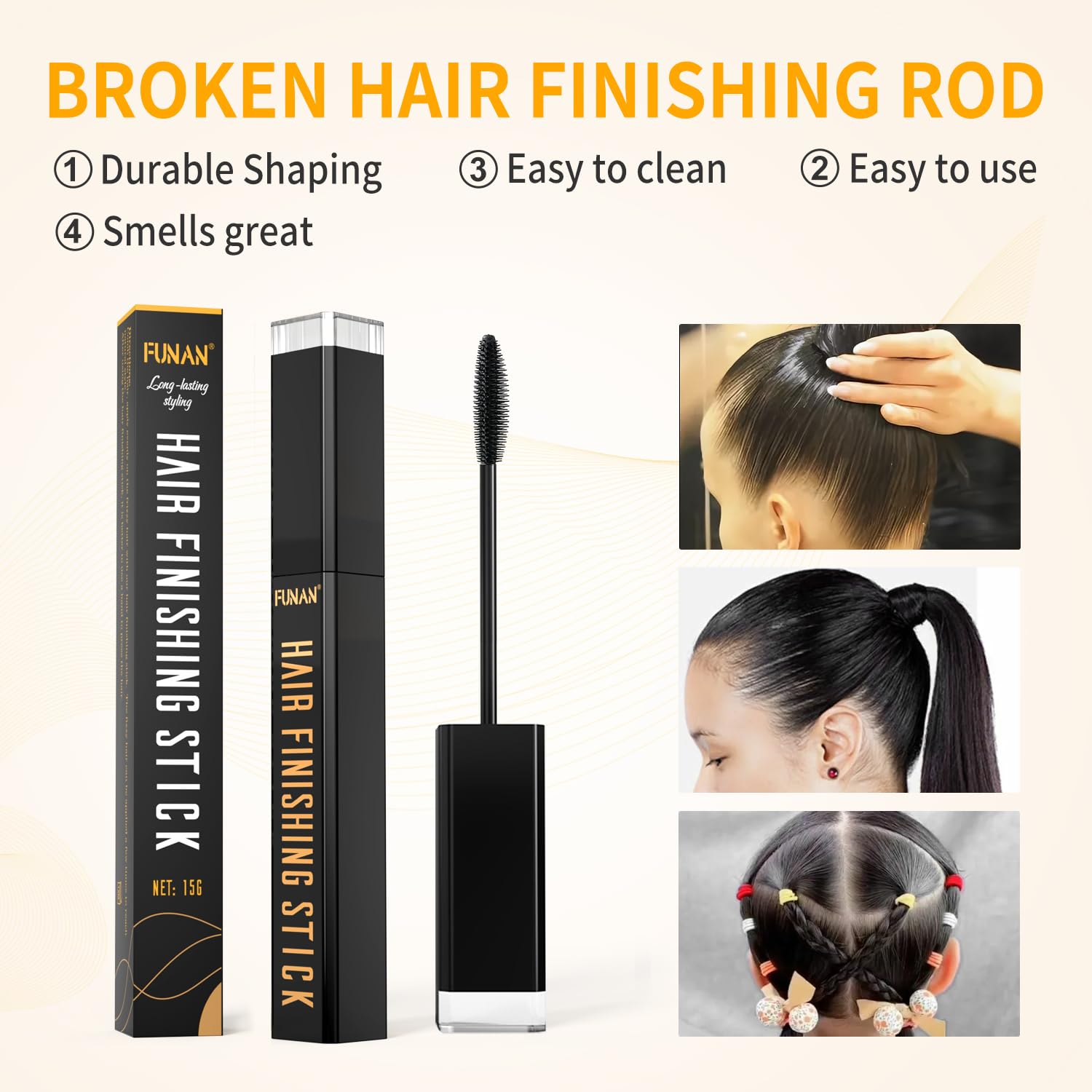 FUNAN Hair Mascara suitable for all hair types demonstrated on diverse hair textures