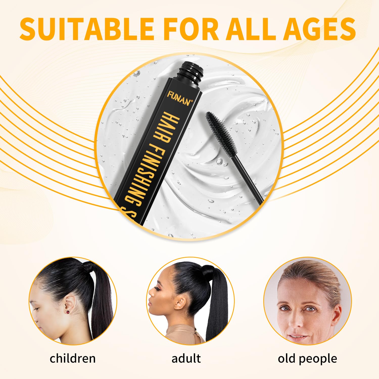 FUNAN Hair Mascara ideal for weddings and dates on polished finished look