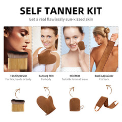 Kit FUNAN bronceado 4 en 1 aplicador espalda para zonas difíciles