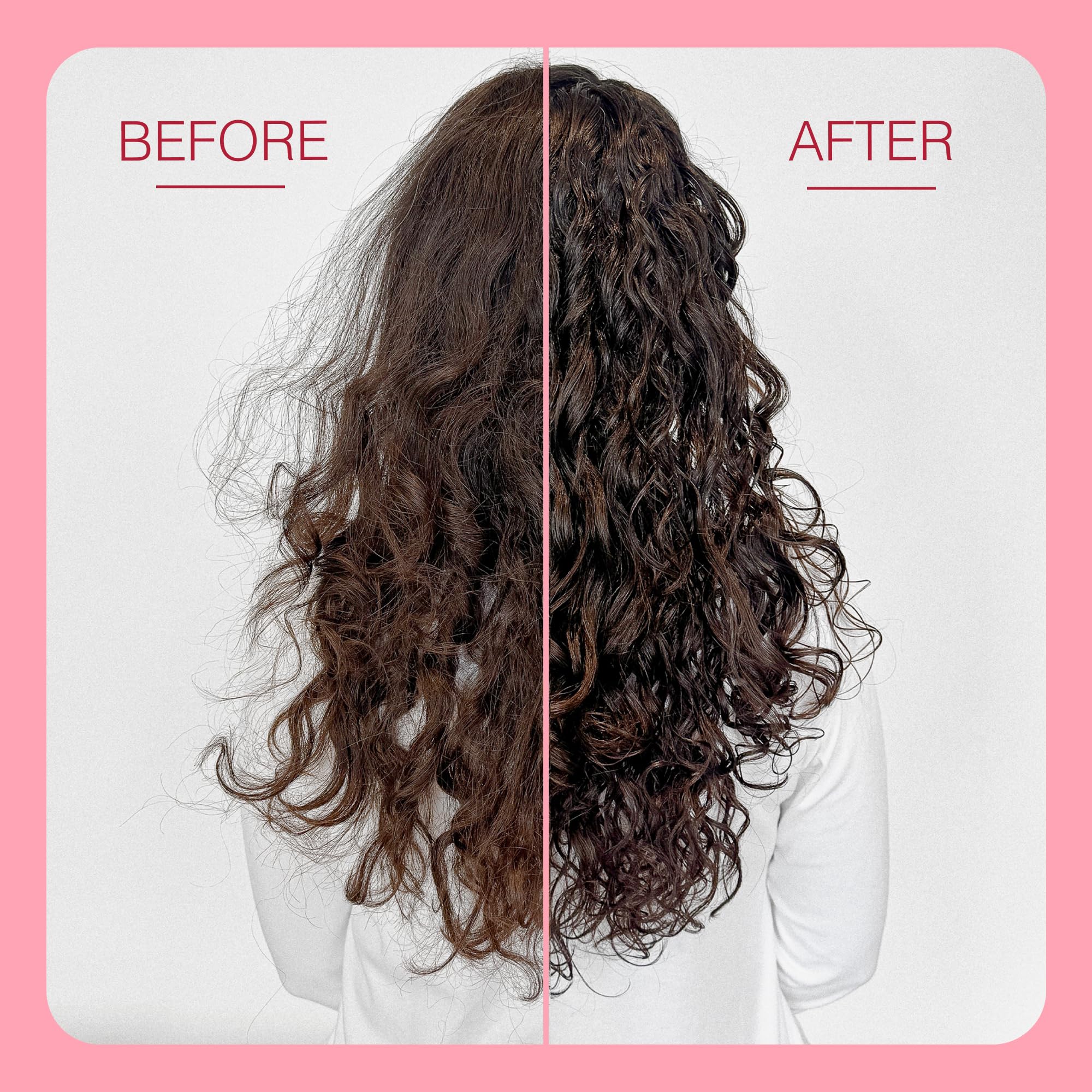 Function of Beauty chia seed extract ingredient close-up highlights natural curl nourishment.