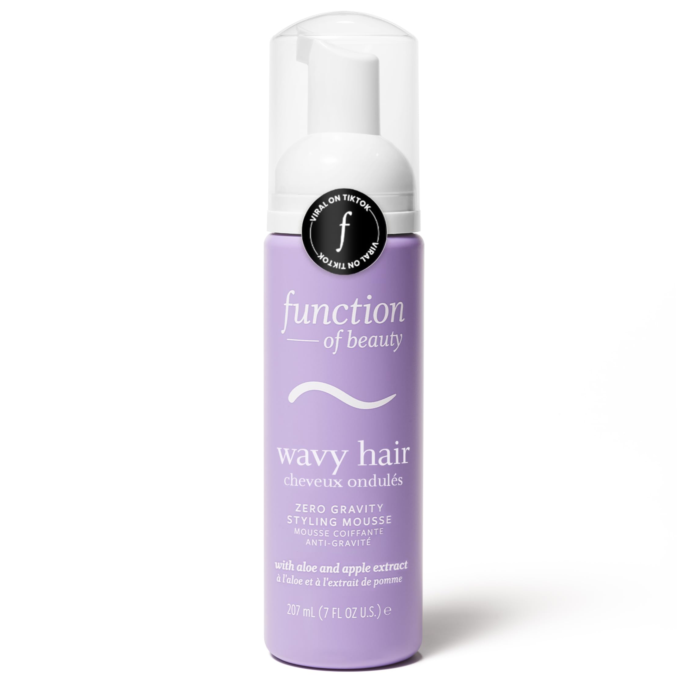 Function of Beauty Gravedad Cero Mousse: botella para volumen y definición suave.