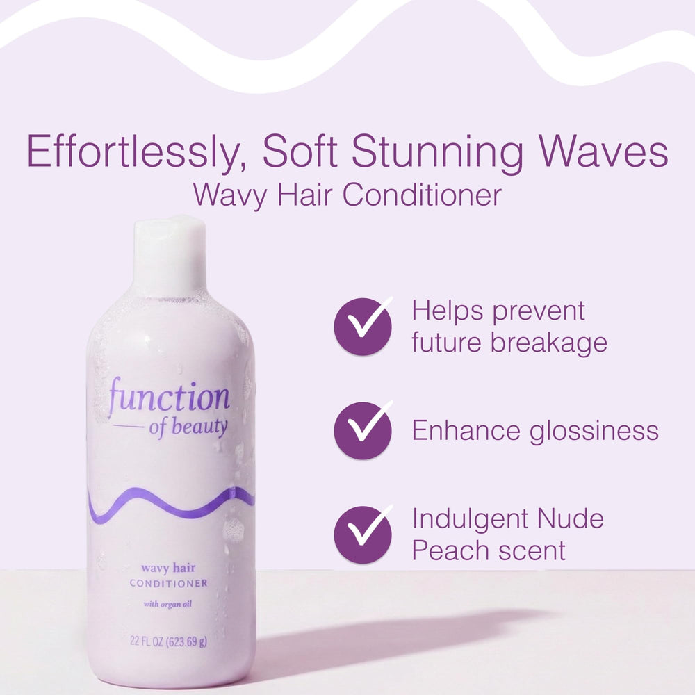 Function of Beauty Acondicionador ondulado al aplicar en el cabello para brillo natural