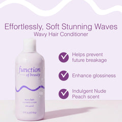 Function of Beauty Acondicionador ondulado al aplicar en el cabello para brillo natural