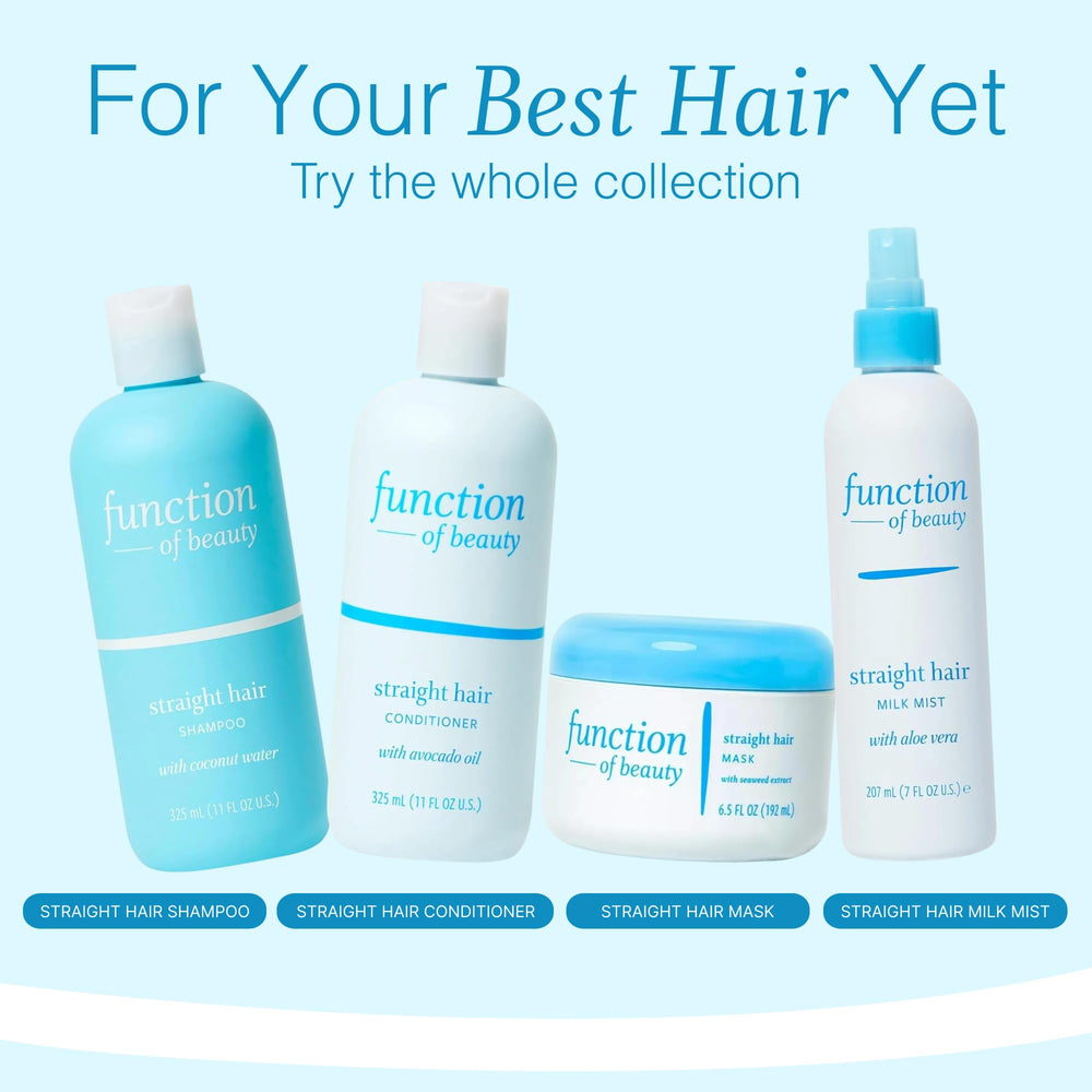 Function of Beauty Straight Hair duo on sink showing clean packaging.