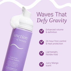 Function of Beauty Textura Nube: espuma ligera para peinar sin peso.