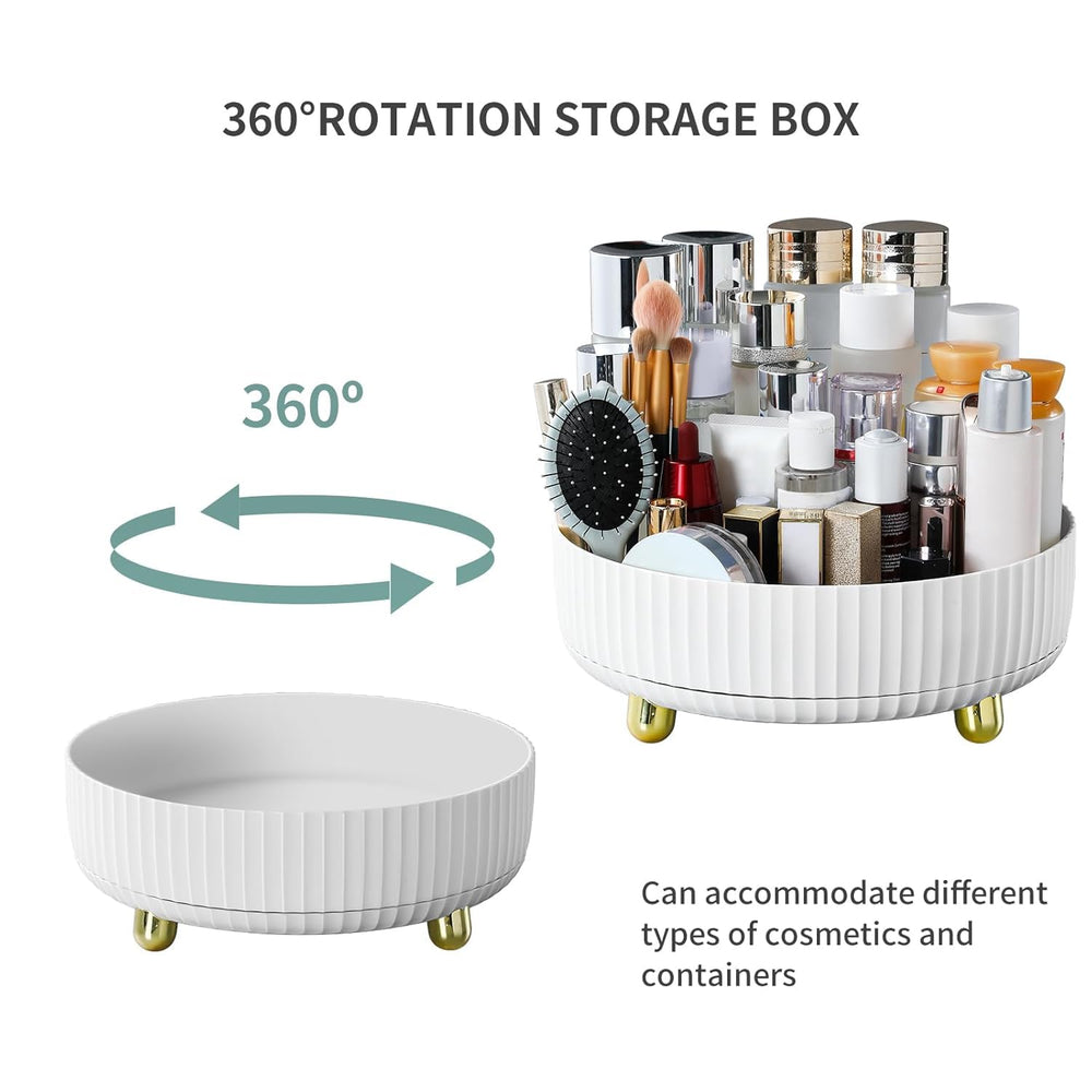 Funest cosmetics desk storage lazy Susan keeps lotions within reach
