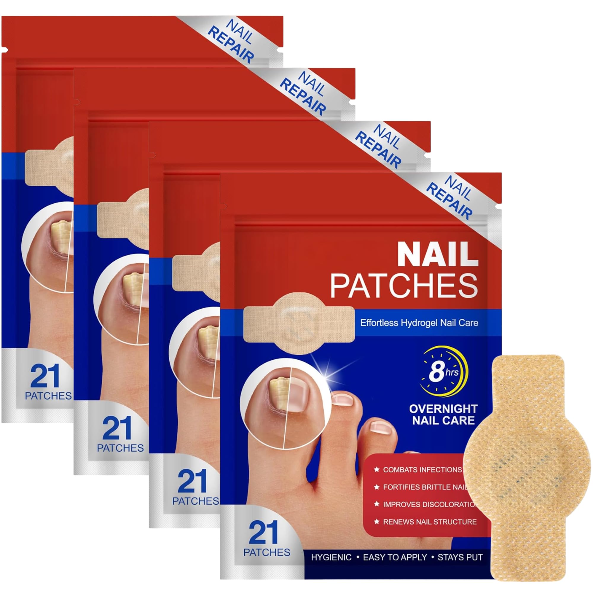 Fungal Nail Patches provide breathable comfort to keep nails drier and cleaner.