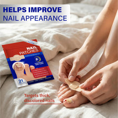 Fungal Nail Patches overnight-improvement target appearance after eight hours of wear.