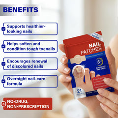 Fungal Nail Patches renewal helps damaged-looking nails achieve a smoother, more even look.