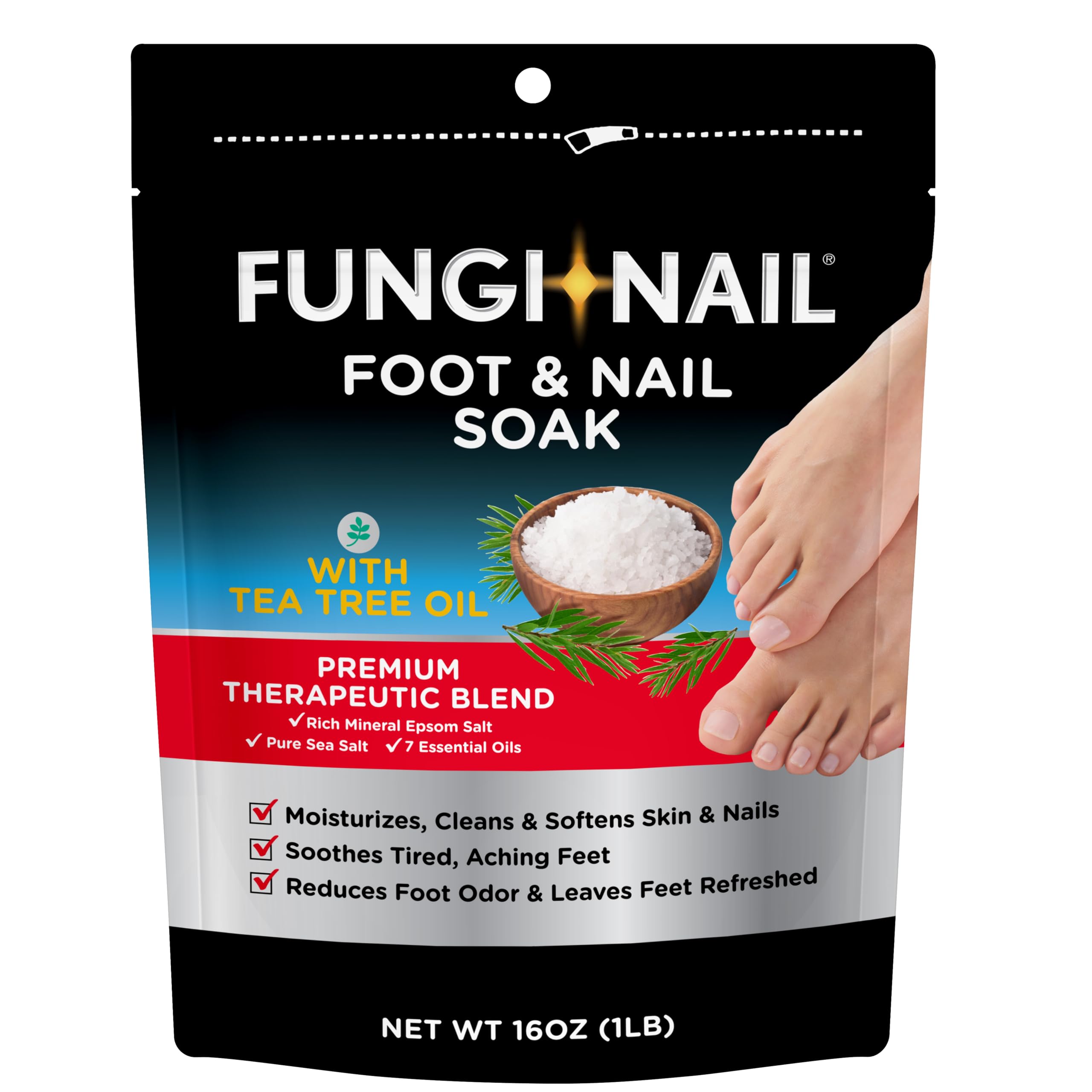 Fungi-Nail: botella de baño para pies en primer plano, ideal para un spa en casa.
