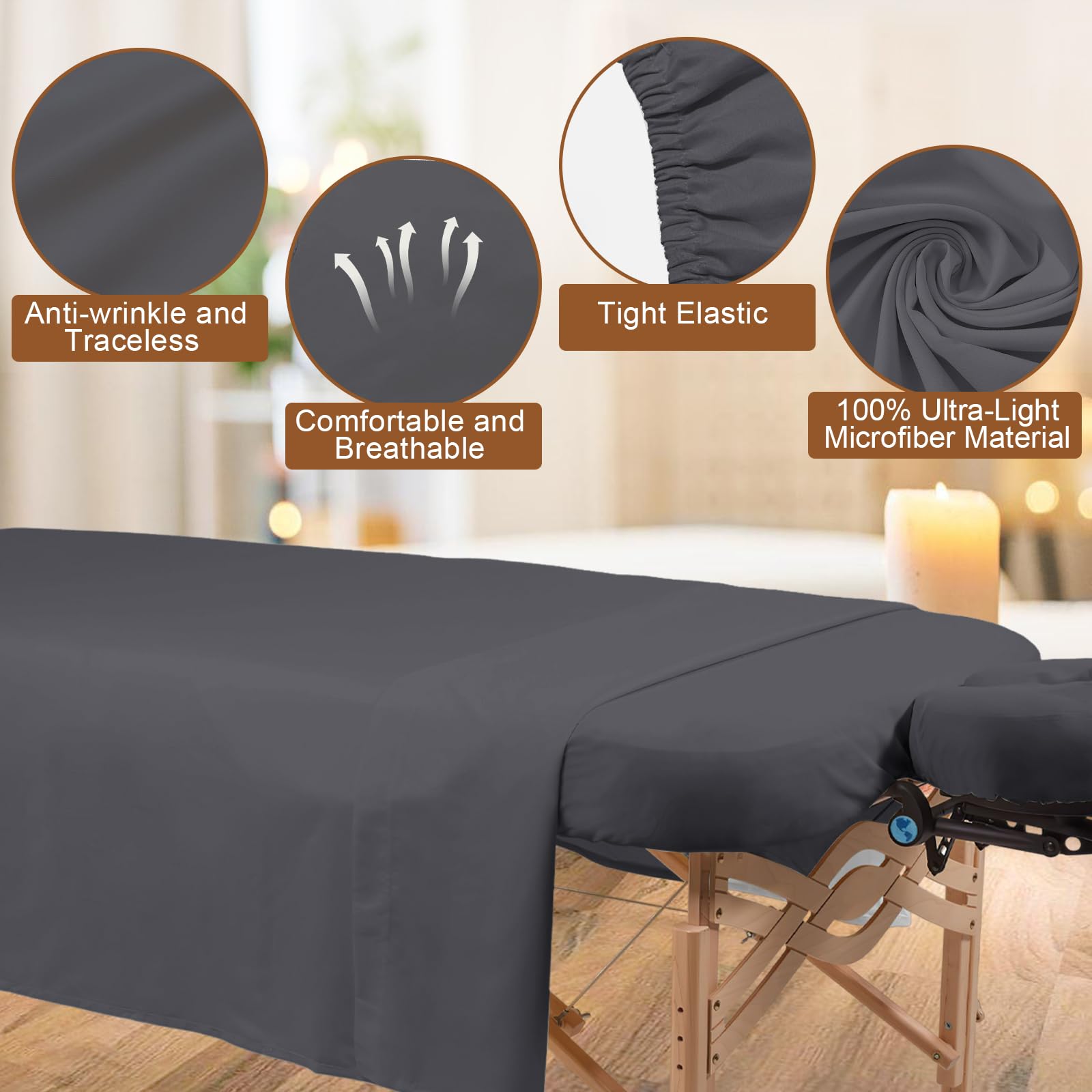 FUNLIYING grey face rest cover keeps the head cradle clean between clients