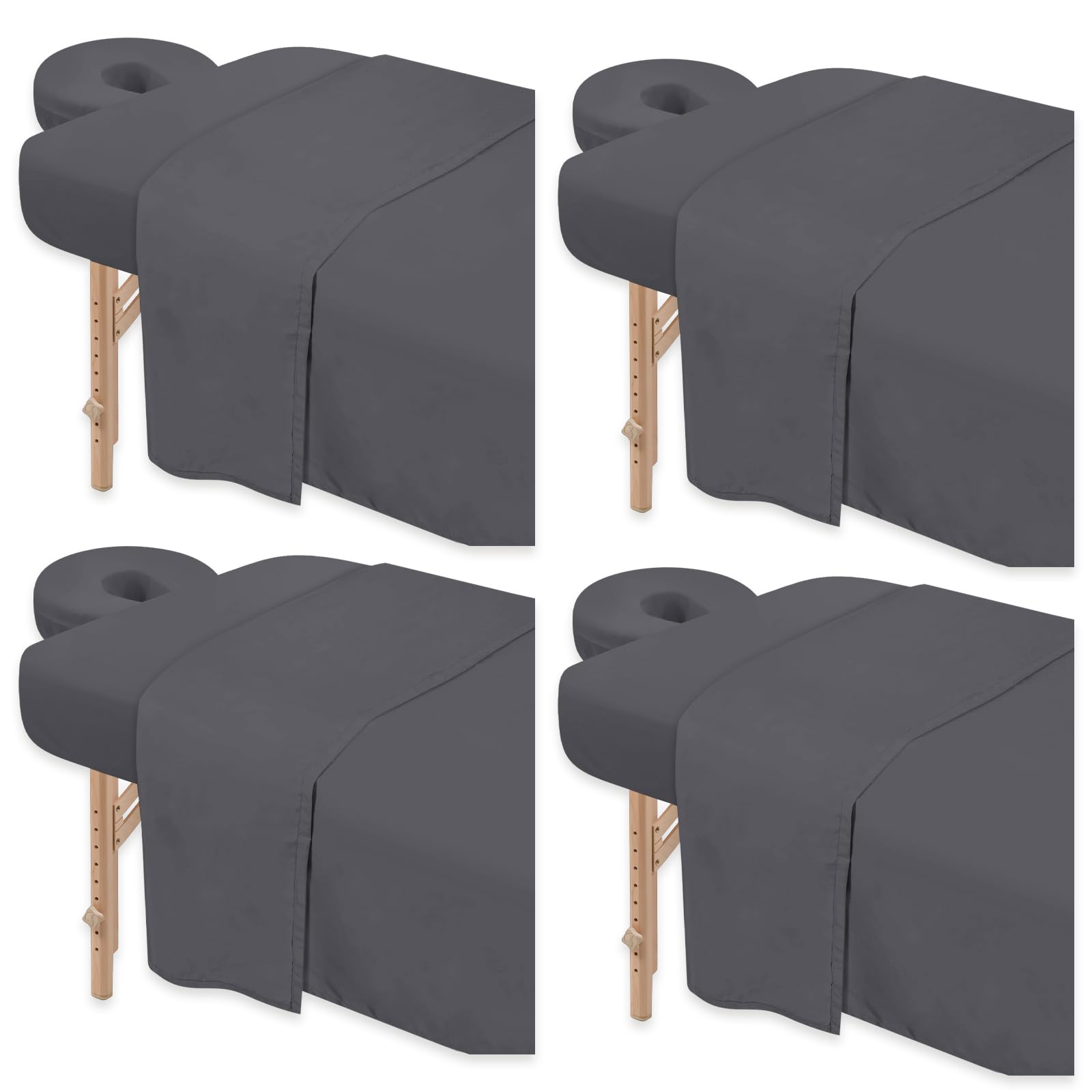 FUNLIYING massage table cover in grey provides professional comfort on a spa table