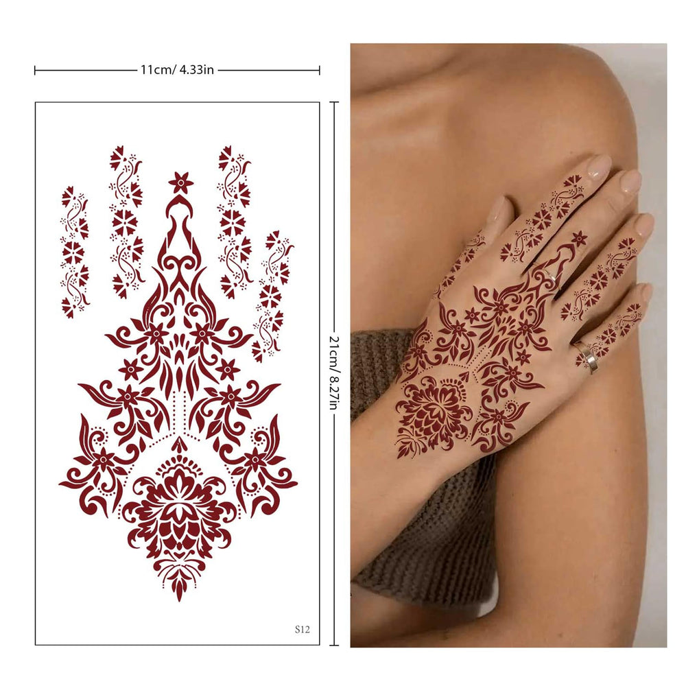 FUNTATTOO multiple designs including totems and floral lace for party looks.