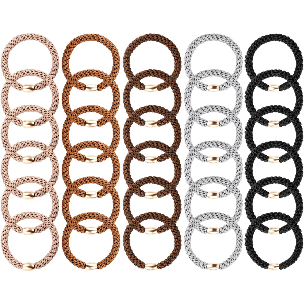 Funtopia 30-pack hair ties in versatile colors for any outfit.