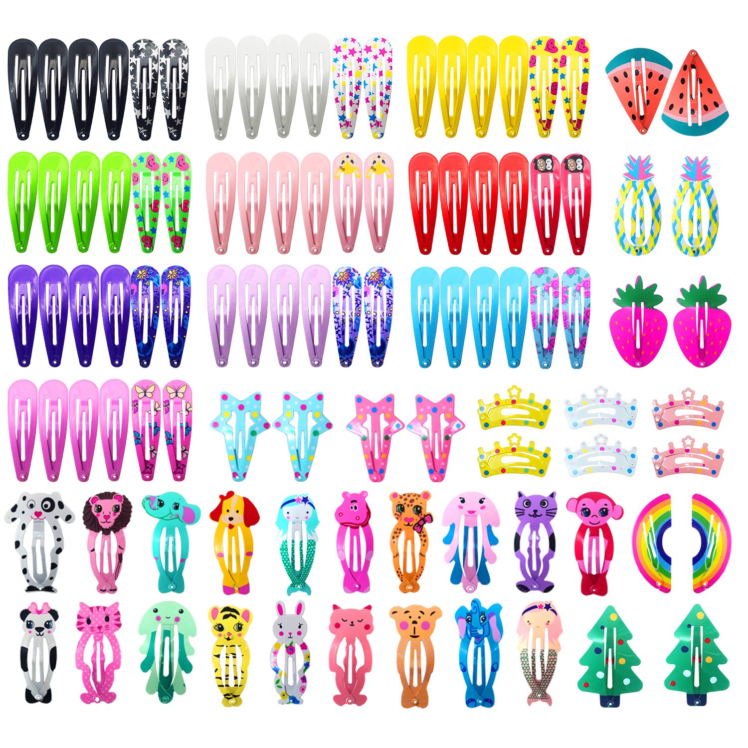 Clip Funtopia forma de gota, color sólido, ideal para uso diario
