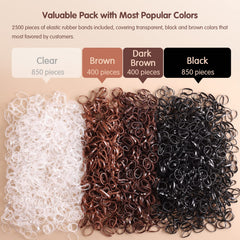 Funtopia mini hair ties in four colors for versatile styling.