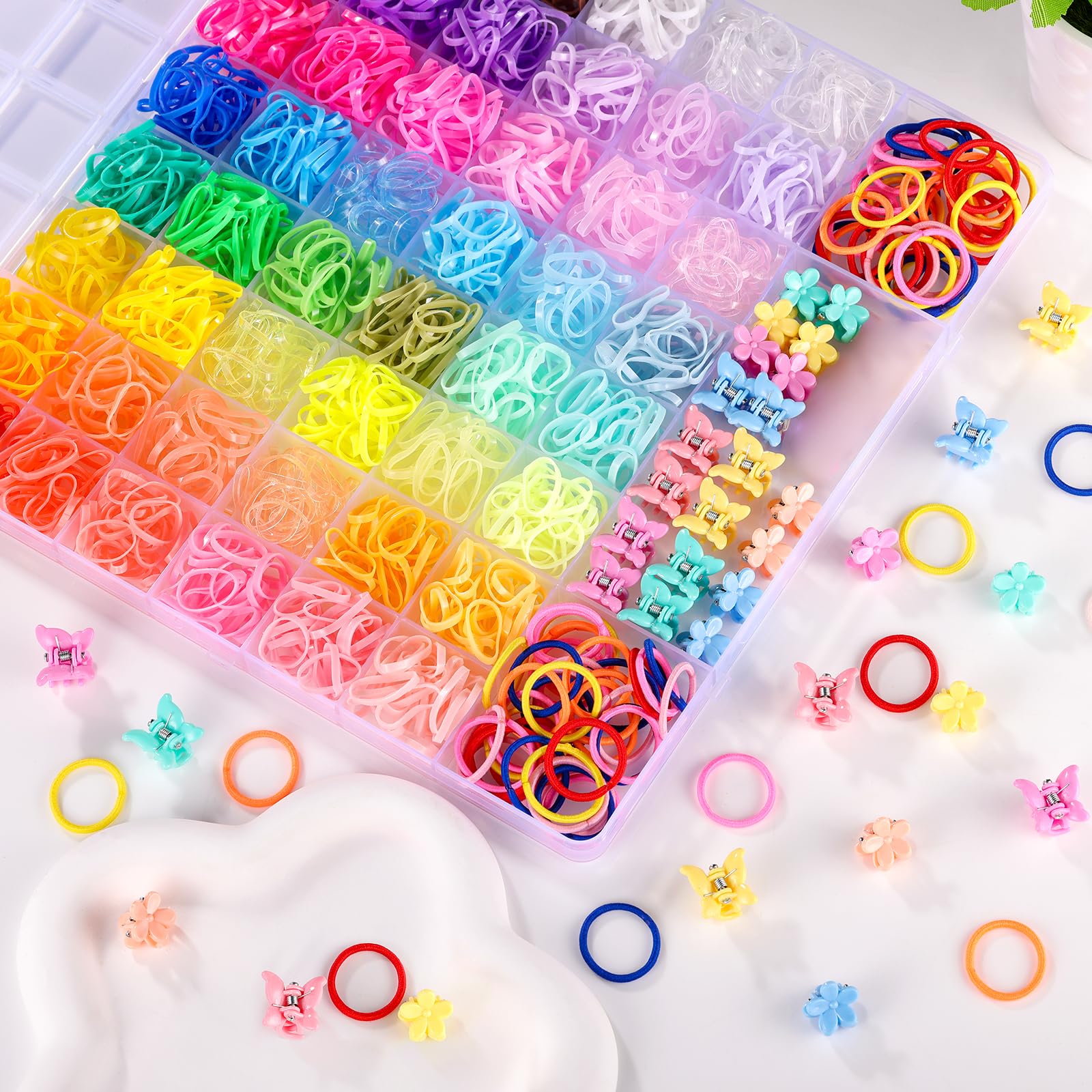 Organizador transparente Funtopia para ordenar ligas y clips de forma práctica