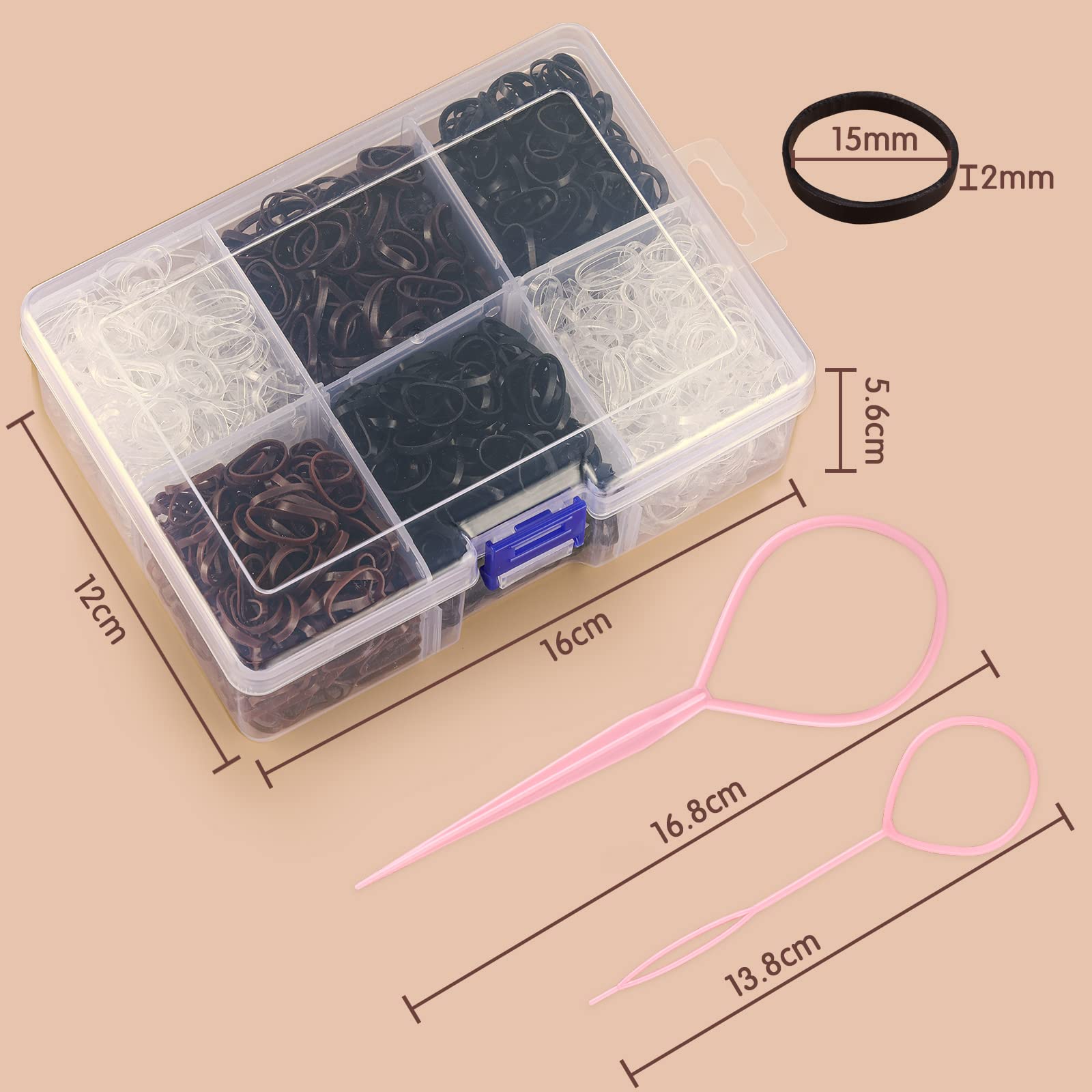 Detachable-grid organizer keeps colors neatly separated in the box.