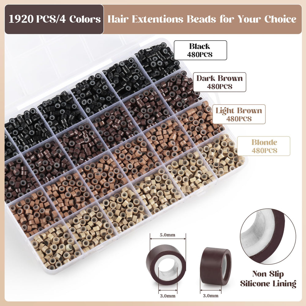 Funtopia blonde beads close-up showing color match for seamless integration.